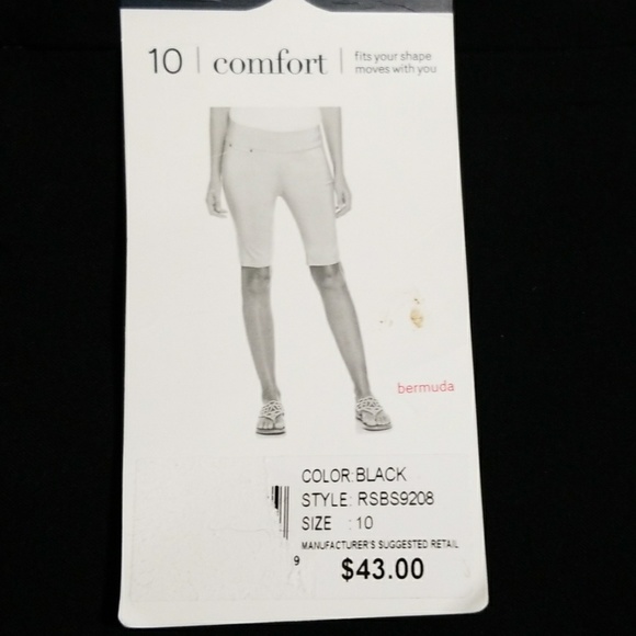 Brand New Rafaella Black Bermuda Shorts - Picture 2 of 2